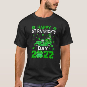 T-shirt Happy Car Green Gnomes Clover Jour de la Saint Pat