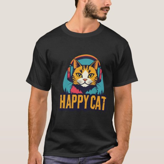 T-shirt Happy Cat (Devant)