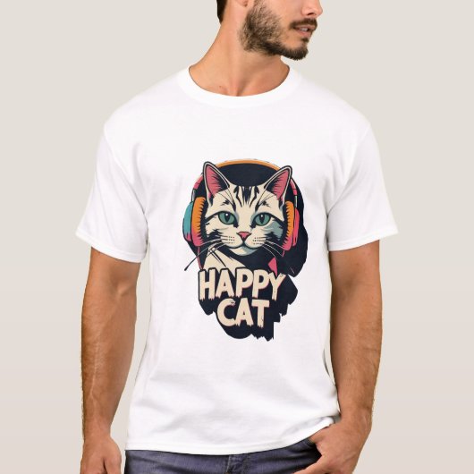 T-shirt Happy Cat (Devant)