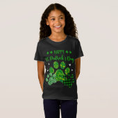 T-Shirt Happy Chien Paws Empreintes de léopard Chien Propr (Devant entier)