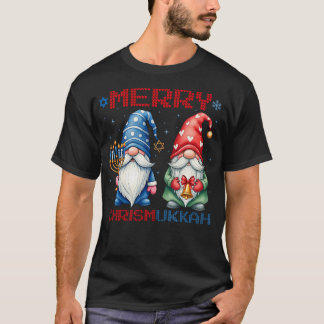 T-shirt Happy Chrismukkah Gnomes Merry Christmas And Happy