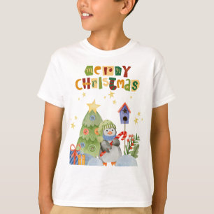 T-shirt Happy Christmas Santa Claus Say Merry Christmas