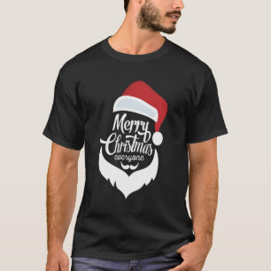 T-shirt Happy Christmas Santa Claus Say Merry Christmas