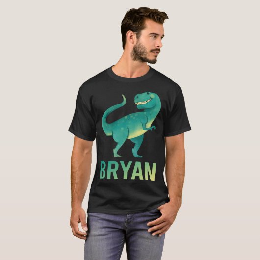 T-shirt Happy Dinosaur - Nom Bryan (Devant entier)