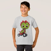 T-shirt happy Dinosaur on Tiny Tricycle (Devant entier)