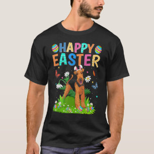 T-shirt Happy Easter Airedale Terrier Dog Easter Sunday