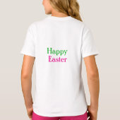 T-shirt Happy easter boho vert rose enfants ajouter nom ti (Dos)