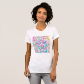 T-shirt Happy Easter Bunny Coquette Bow Preppy Easter Day  (Devant entier)