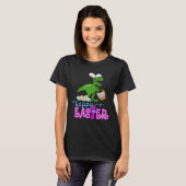 T-shirt HAPPY EASTER Bunny Dinosaur Rex Egg Hunt Toddler G (Devant entier)