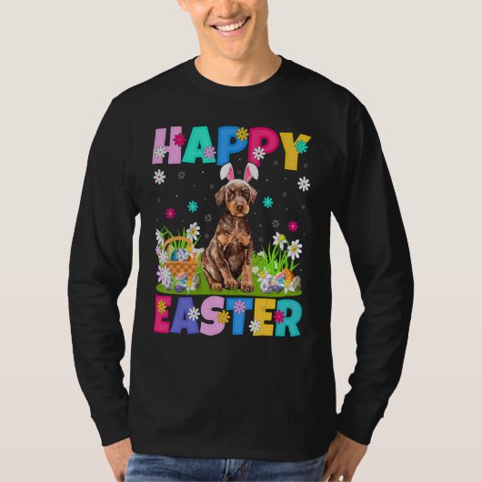 T-shirt Happy Easter Bunny Doberman Pinscher Dog Easter Su (Devant)