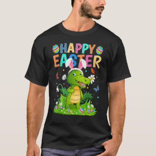 T-shirt Happy Easter Bunny Egg Funny Alligator Easter Sund