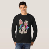 T-shirt Happy Easter  Bunny Glasses Rabbit Eggs Hunting Ti (Devant entier)