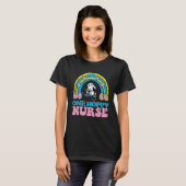T-shirt Happy Easter Bunny One Hoppy Nurse Rainbow Scrub T (Devant entier)