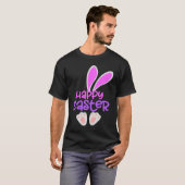 T-shirt Happy Easter Bunny Rabbit Egg Hunt Cute Ears Girls (Devant entier)