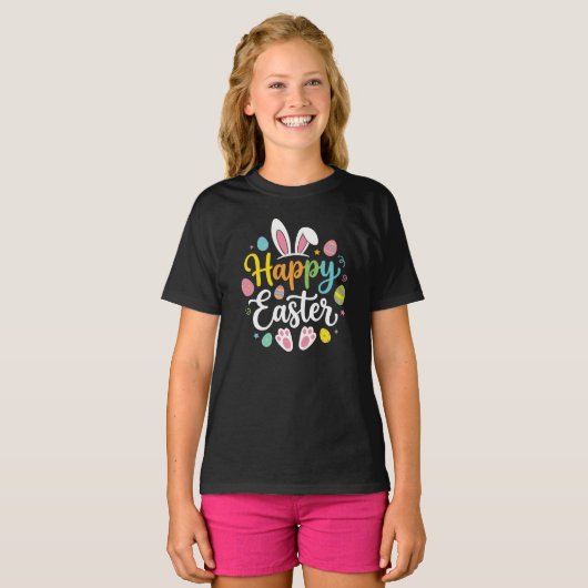 T-shirt Happy Easter Bunny Rabbit Funny Easter Day Women (Devant entier)