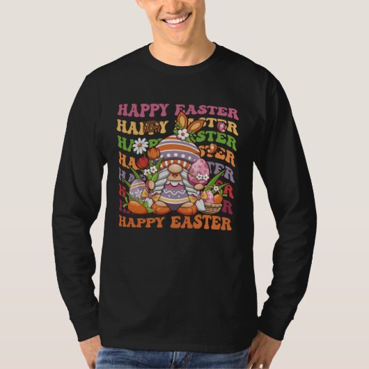 T-shirt Happy Easter Bunny Spring Gnome  Easter Egg Huntin (Devant)