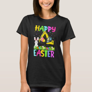 T-shirt Happy Easter Construction Camion Oeufs Bunny Hunt 