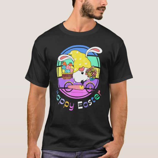 T-shirt Happy Easter Cute Bunny (Devant)