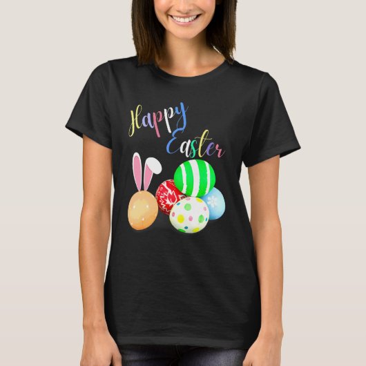 T-shirt Happy Easter Cute Bunny (Devant)