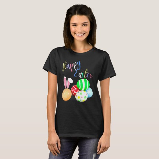 T-shirt Happy Easter Cute Bunny (Devant entier)