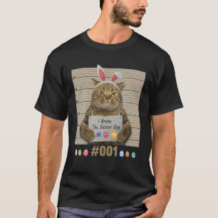 T-shirt Happy Easter Cute Bunny Cat Eggs Basket Men Women