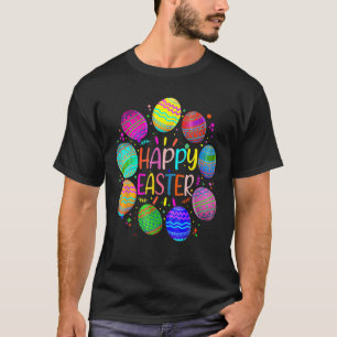 T-shirt Happy Easter Cute Easter Bunny Rabbit Colorful Egg