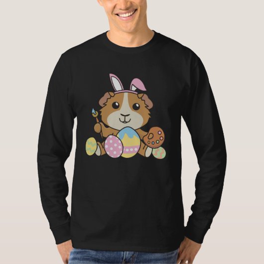 T-shirt Happy Easter Cute Guinea Pig For Easter With Easte (Devant)