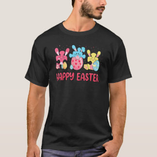 T-shirt Happy Easter Cute Puzzle Pieces Rabbit Autism Awar