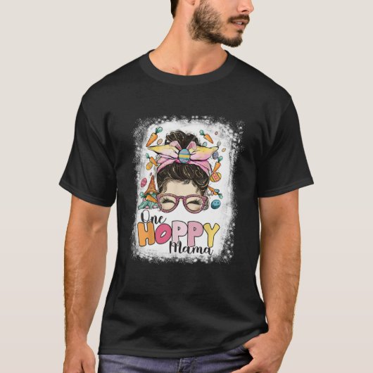 T-shirt Happy Easter Day 2023 One Hoppy Mama Bunny Easter  (Devant)