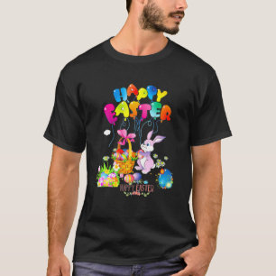 T-shirt Happy Easter Day Bunny Spring Gnome Easter Egg Hun