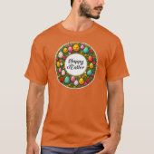 T-shirt Happy Easter – Festive Egg Wreath camiseta (Devant)