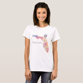 T-shirt Happy Easter Florida State Pastel Eggs and Bunny (Devant entier)