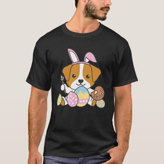 T-shirt Happy Easter Sweet Jack Russell For Easter With Ea (Devant)