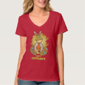 T-shirt Happy Eastrawr | Cou-V pour femmes (Devant)