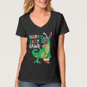T-shirt Happy Eastrawr Dinosaur Bunny Kids Boys Rex Easte