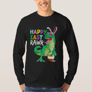 T-shirt Happy Eastrawr Dinosaur Bunny Kids Boys T Rex Eas