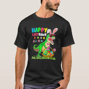 T-shirt Happy Eastrawr T Rex Bunny Oeuf de Pâques Funny D