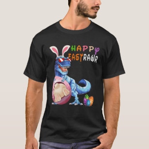 T-shirt Happy Eastrawr T Rex Dinosaur Easter Bunny Egg Cos