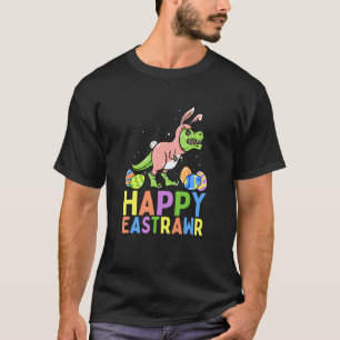 T-shirt Happy Eastrawr T Rex Dinosaur Easter Bunny Egg Cos