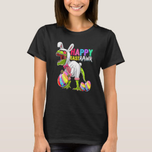 T-shirt Happy Eastrawr T Rex Dinosaur Easter Bunny Egg Cos