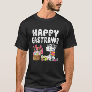 T-shirt Happy EEastrawr T Rex Dinosaur Easter Bunny Egg To