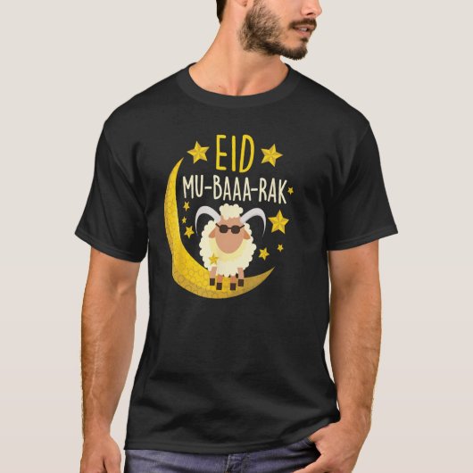 T-shirt Happy Eid Mubarak for Muslim Funny Sheep Eid Al Ad (Devant)