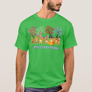 T-shirt Happy Everything Cat Seasons All Year Ree Funny Ca