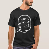 T-shirt Happy Face Happy Face Simple Line Art Smiling grap (Devant)