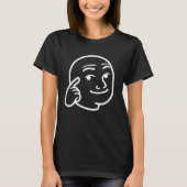 T-shirt Happy Face Happy Face Simple Line Art Smiling grap (Devant)