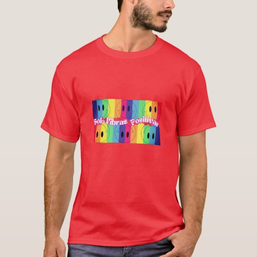 T-shirt Happy Face Langage espagnol | Devis inspirant (Devant)