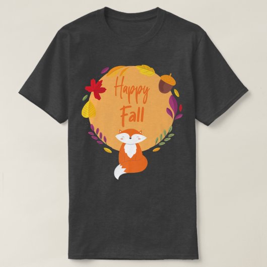 T-shirt Happy Fall Red Foes Automne (Design devant)