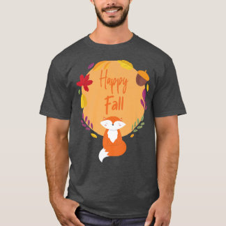 T-shirt Happy Fall Red Foes Automne