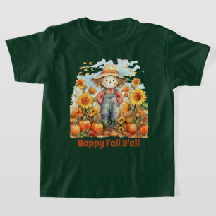 T-shirt Happy Fall Seasonal ajouter du texte scarecrow