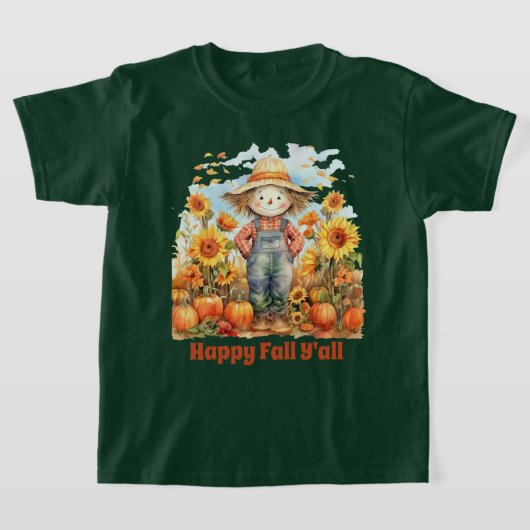 T-shirt Happy Fall Seasonal ajouter du texte scarecrow (Poser)